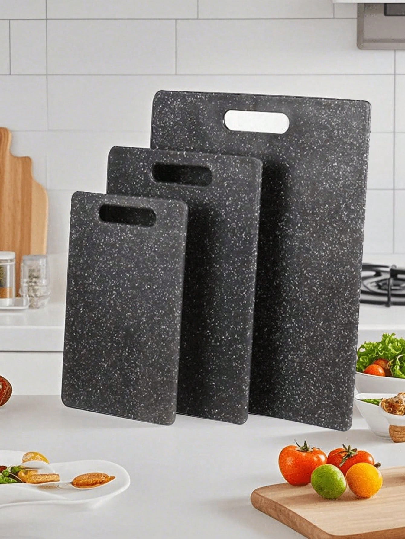 Meal Prep Kinder - Marble Pattern Cutting Board Set (1/3