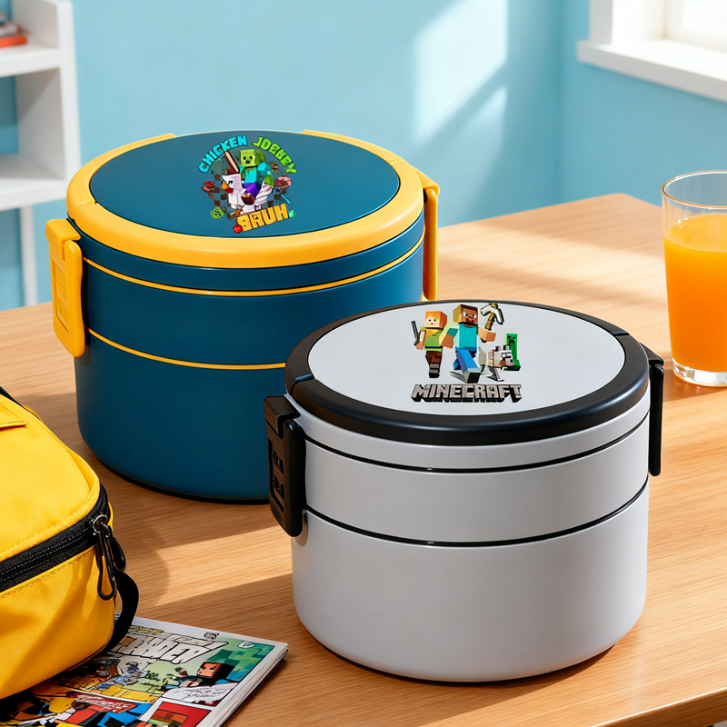 Meal Prep Microwave - Game Theme Double Layer Lunch Box