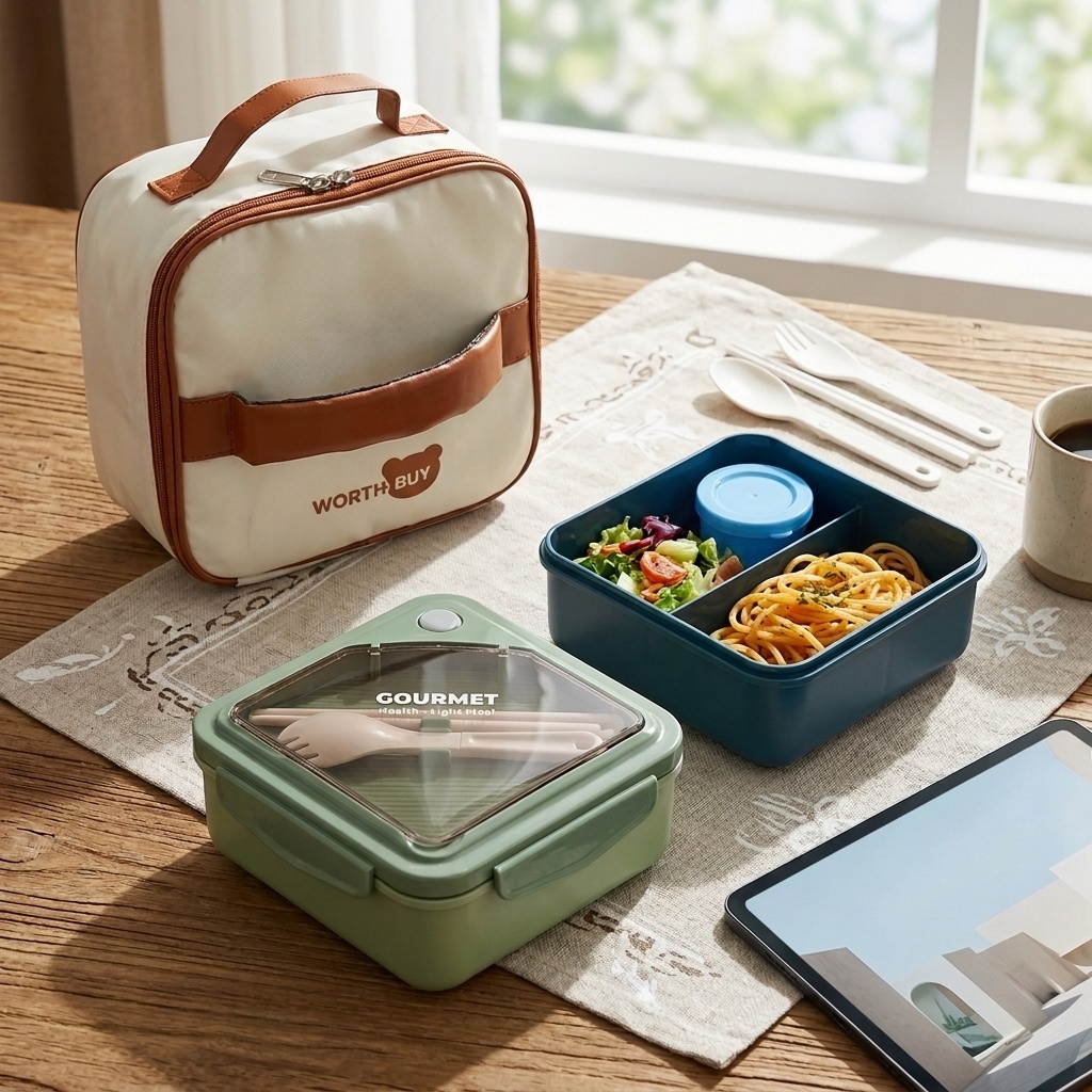 Meal Prep Kinder - Microwavable Plastic Bento Lunch Box Leakproof