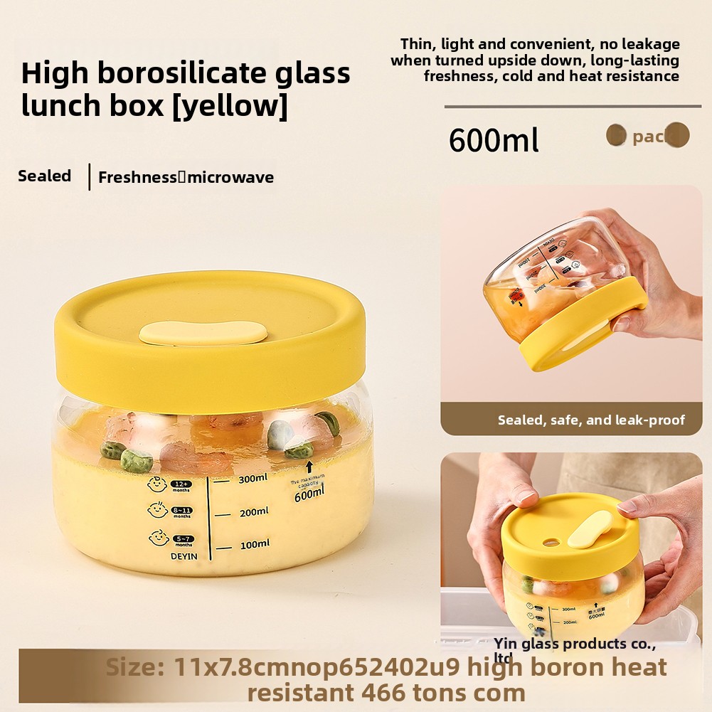 Meal Prep Microwave - Glass Food Storage Container Airtight Leakproof