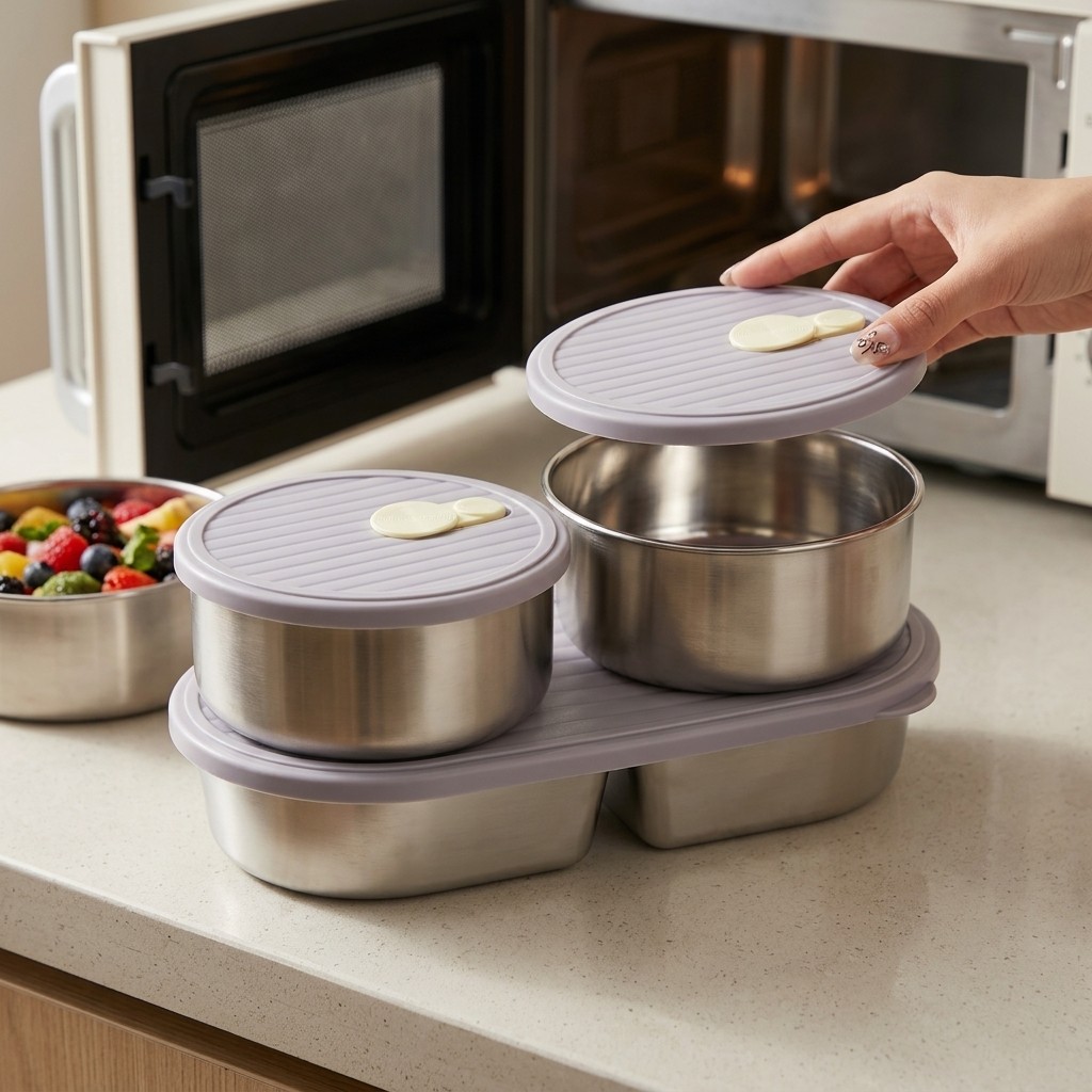 Microwavable 304 Stainless Ste - Meal Prep Kinder 评论和价格