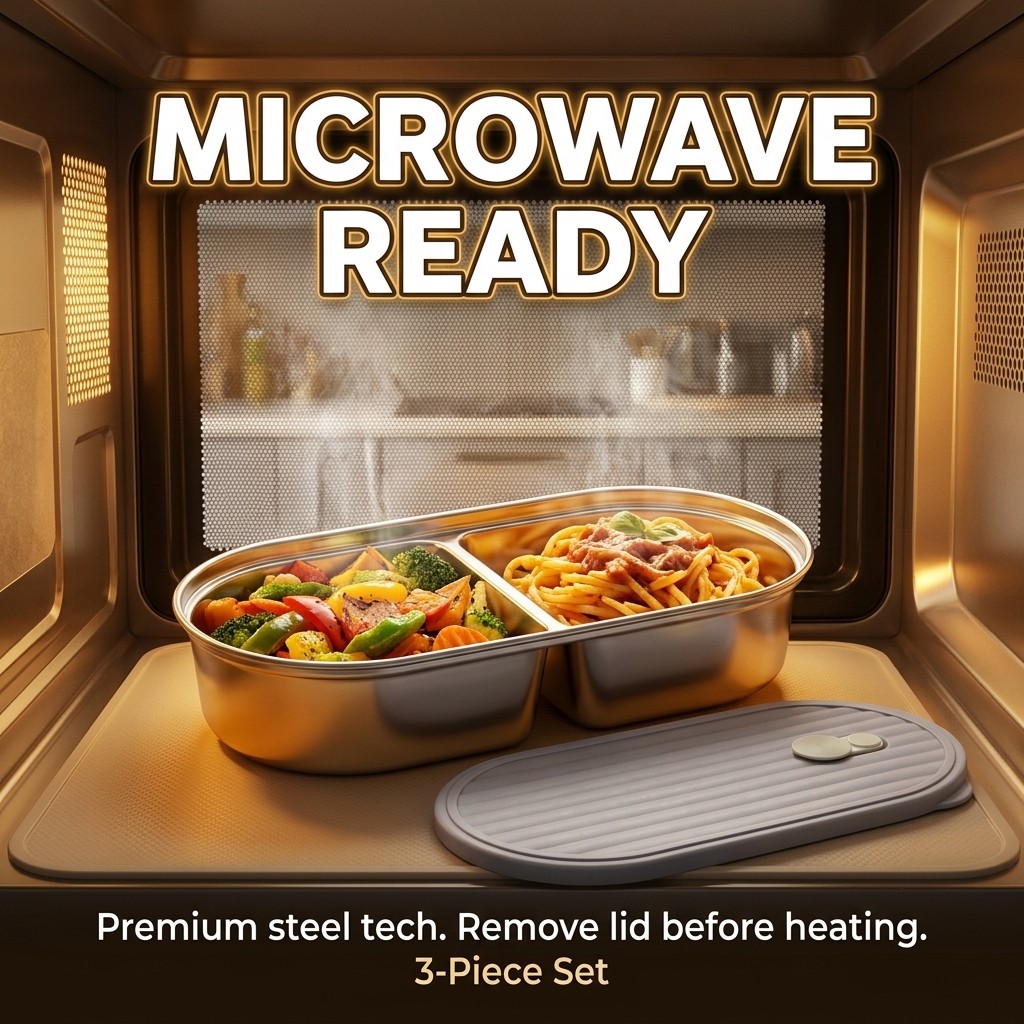 Microwavable 304 Stainless Ste - Meal Prep Kinder 评论和价格