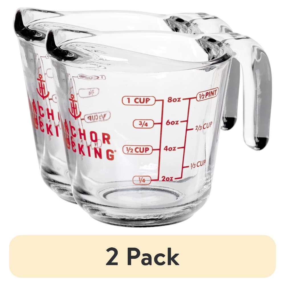 2-Pack Glass Measuring Cups Se - Meal Prep Microwave 评论和价格