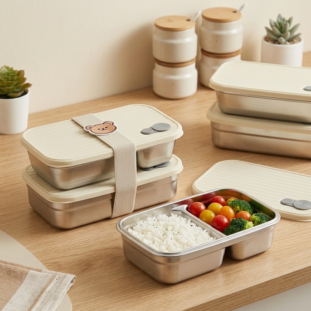 Stainless Steel Bento Box Meta - Meal Prep Kinder 评论和价格