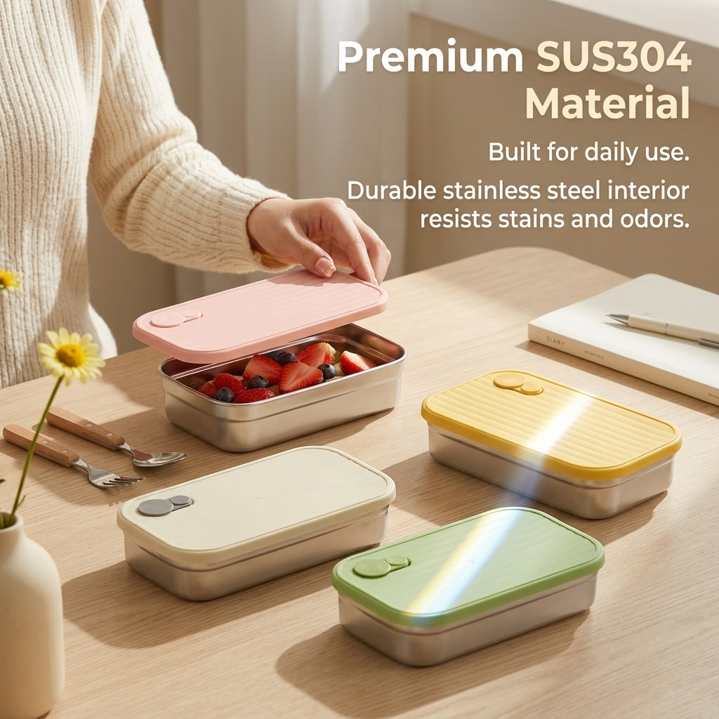 Stainless Steel Bento Box Meta - Meal Prep Kinder 评论和价格