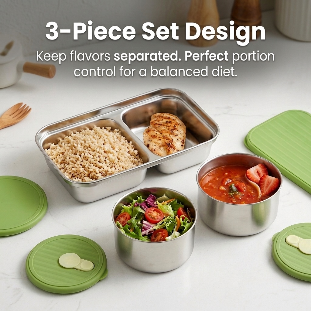 Microwave Safe 304 Stainless S - Meal Prep Kinder 评论和价格