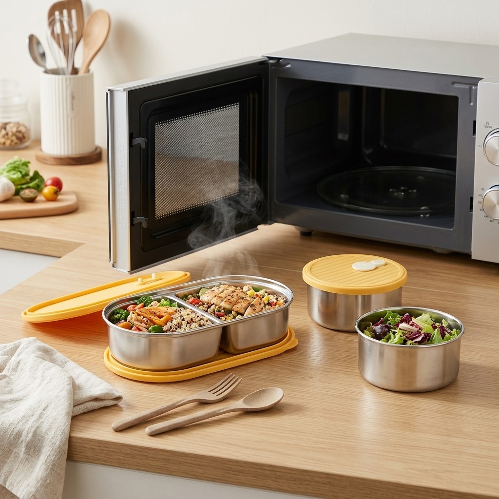 Microwavable 304 Stainless Ste - Meal Prep Kinder 评论和价格