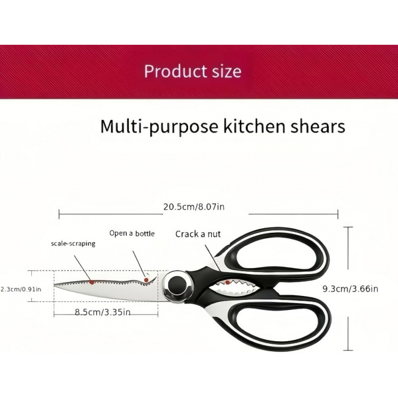 Stainless Steel Kitchen Shears - Meal Prep Chicken 评论和价格