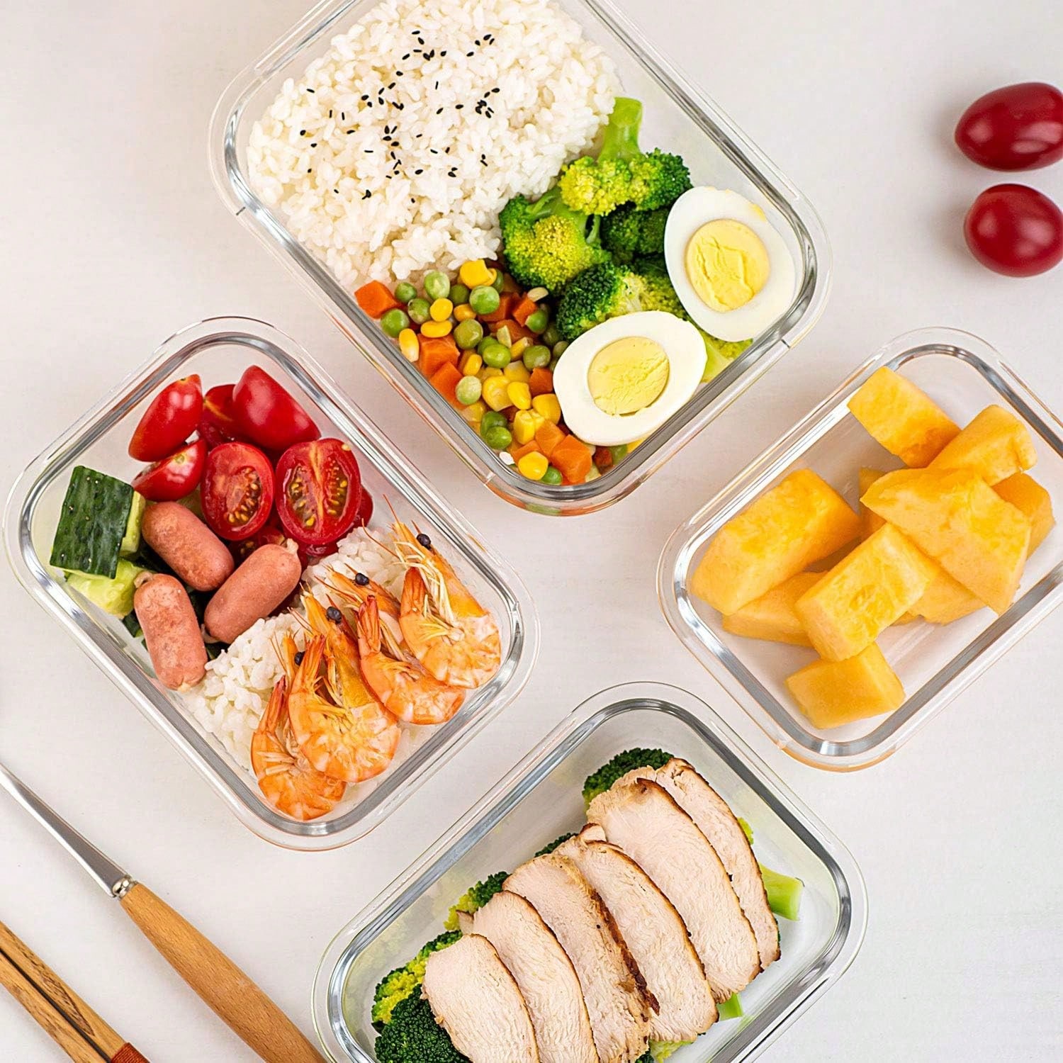 10 Pack Glass Meal Prep Contai - Meal Prep Microwave 评论和价格