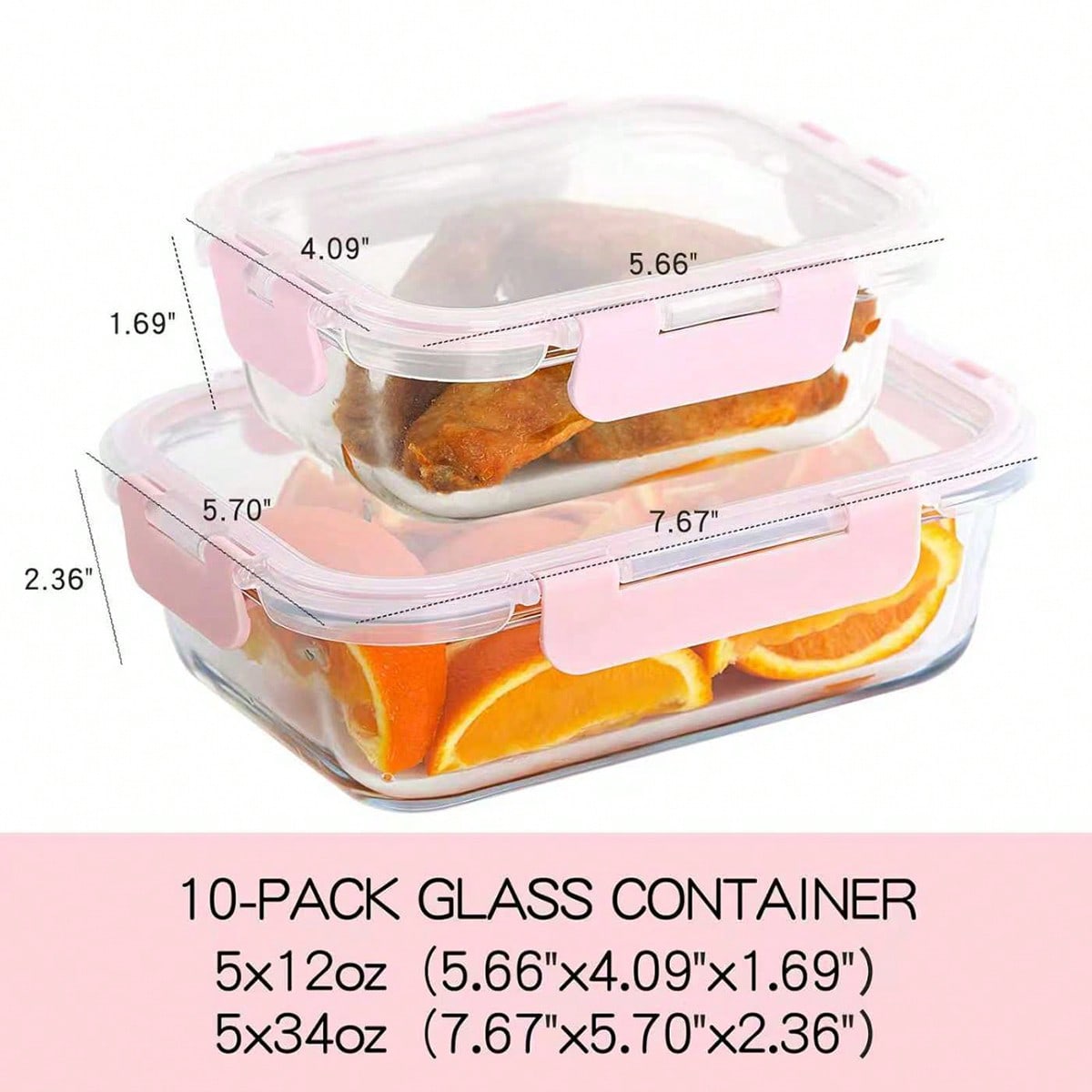 10 Pack Glass Meal Prep Contai - Meal Prep Microwave 评论和价格