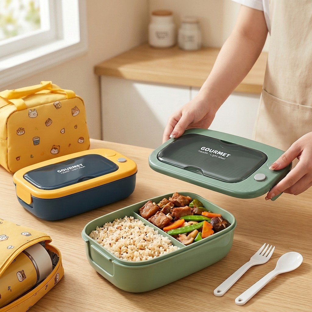 Microwavable Plastic Bento Box - Meal Prep Kinder 评论和价格