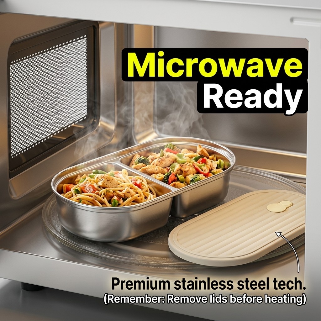 Microwave Safe 304 Stainless S - Meal Prep Kinder 评论和价格