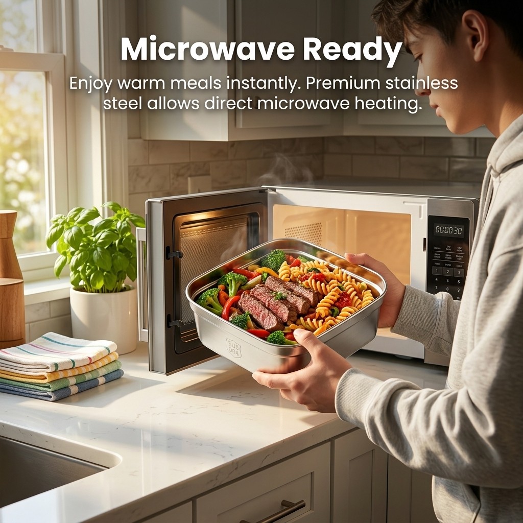 Microwavable 304 Stainless Ste - Meal Prep Kinder 评论和价格
