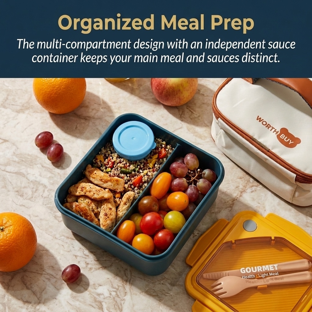 Microwavable Plastic Bento Lun - Meal Prep Kinder 评论和价格