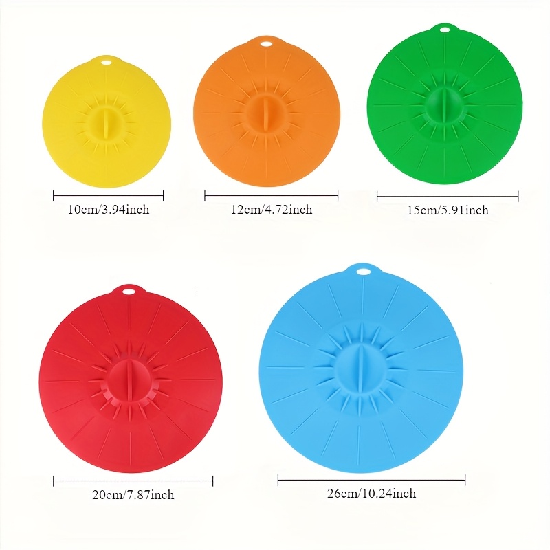 5-Piece Silicone Lids, Heat-Re - Meal Prep Microwave 评论和价格