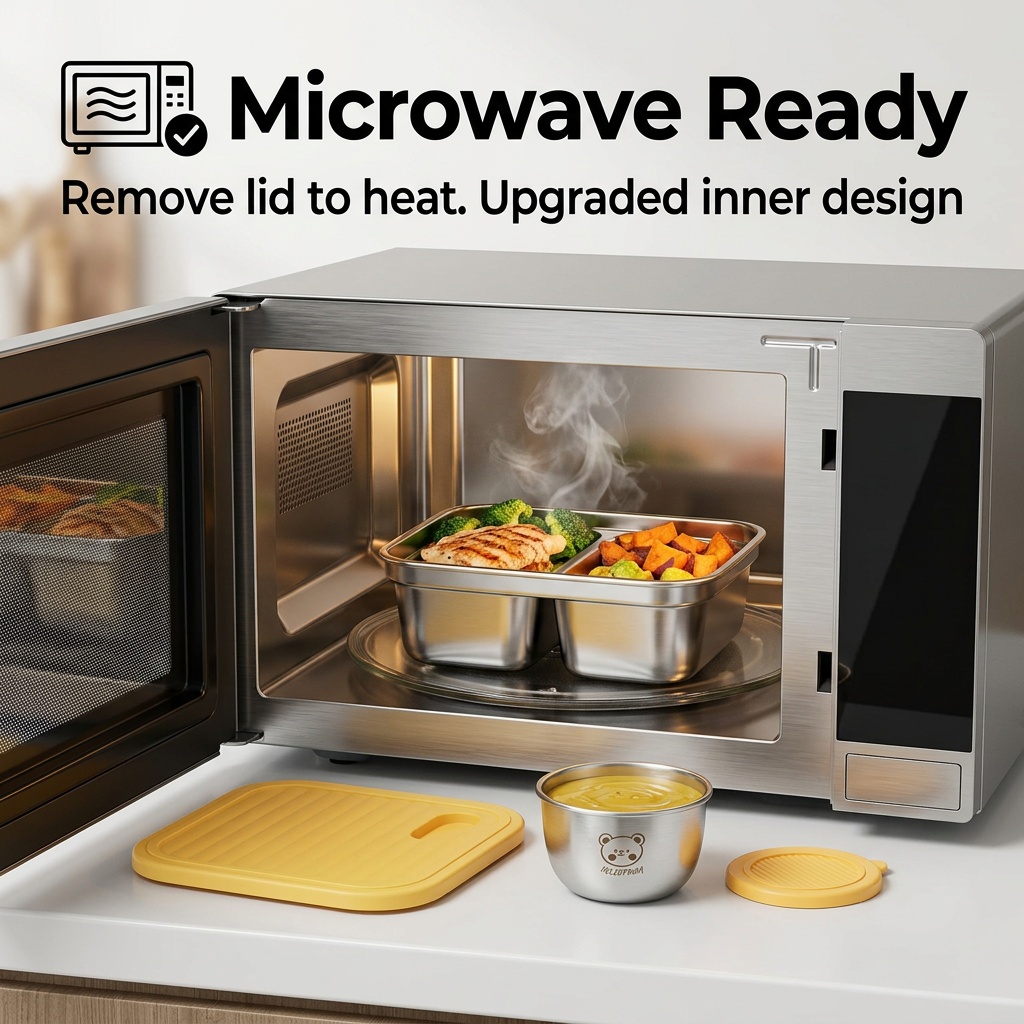 304 Stainless Steel Lunch Cont - Meal Prep Microwave 评论和价格