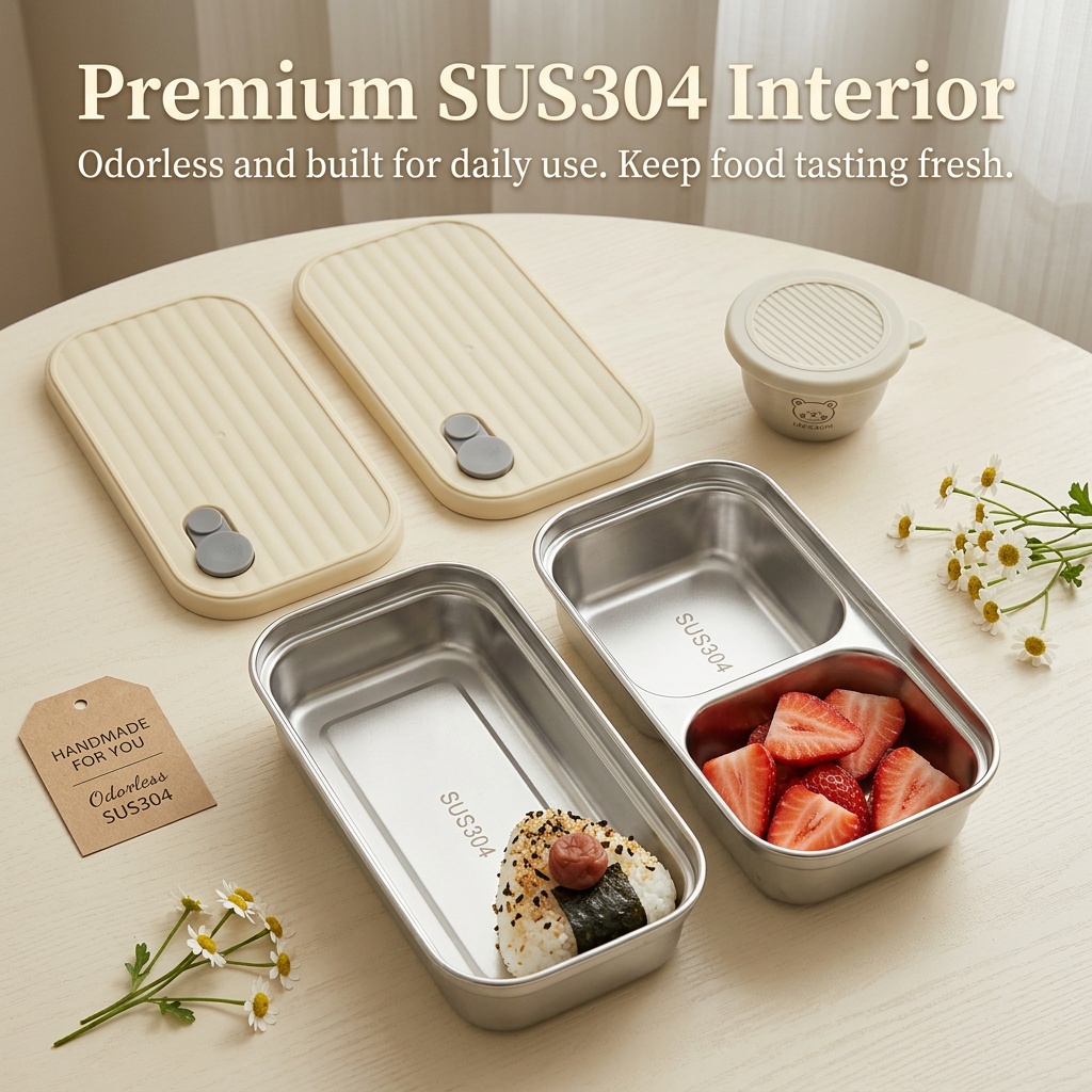 304 Stainless Steel Bento Box  - Meal Prep Kinder 评论和价格